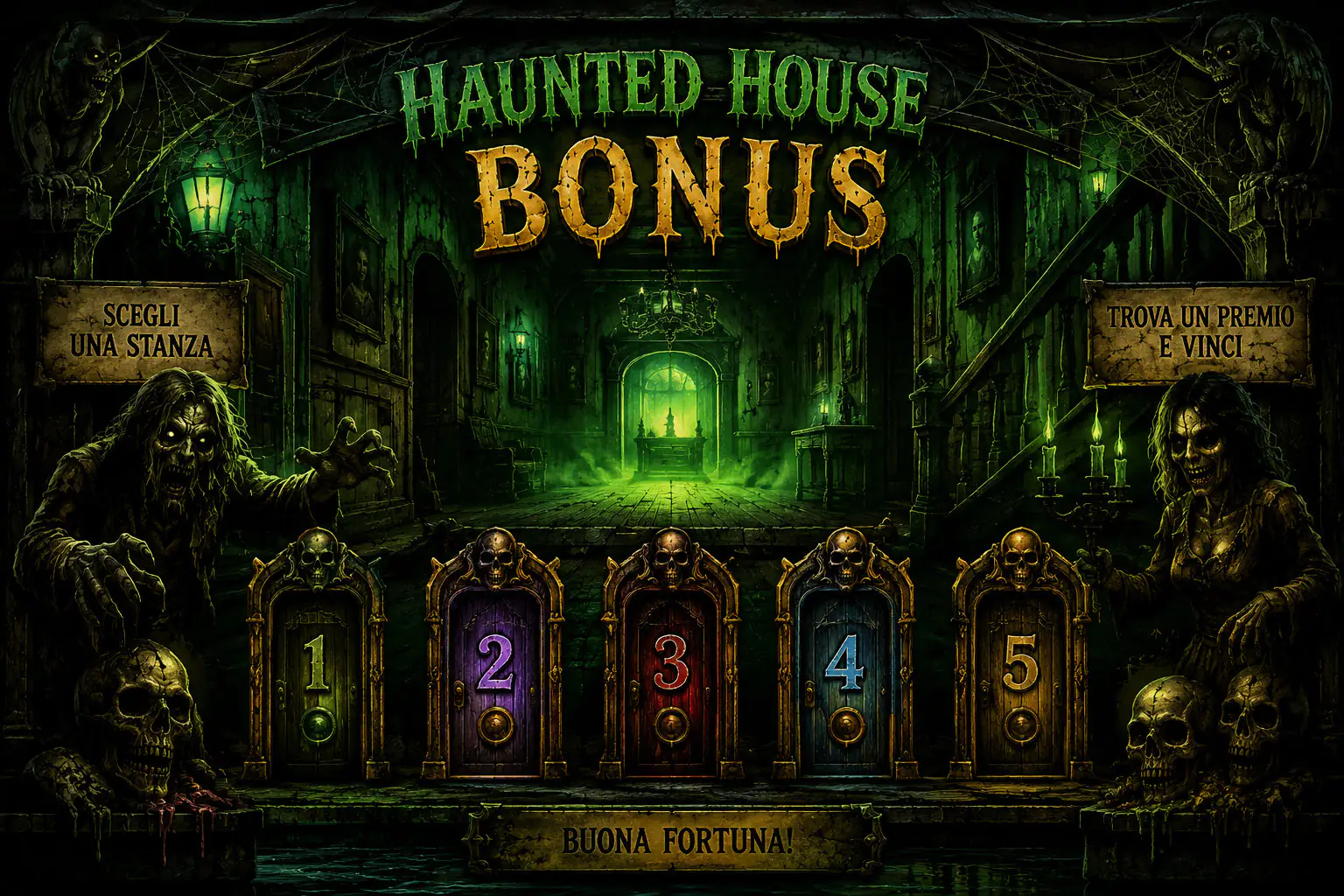 L’atmosfera horror della Haunted House Slot
